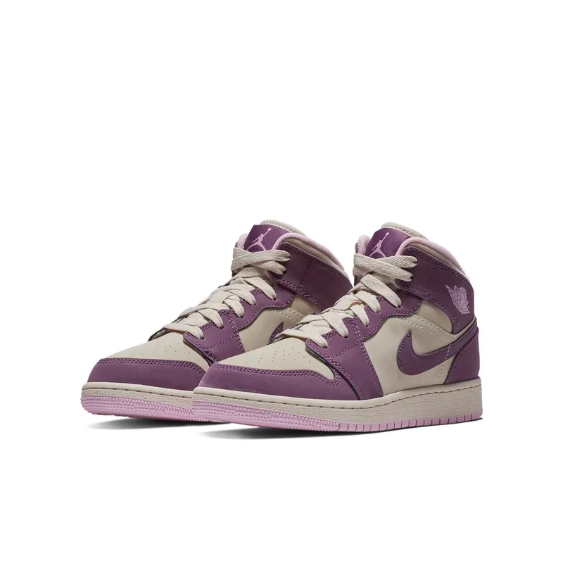 Jordan 1 Mid Pro Purple Desert Sand (GS) Pro Purple/Desert Sand (555112-500)