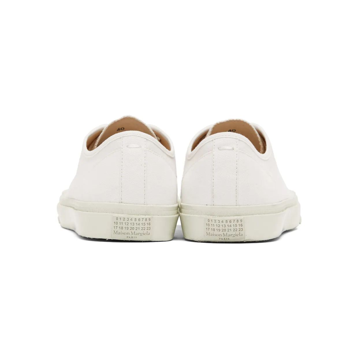 Maison Margiela White Canvas Tabi Sneakers (S37WS0578 P4291) (2)