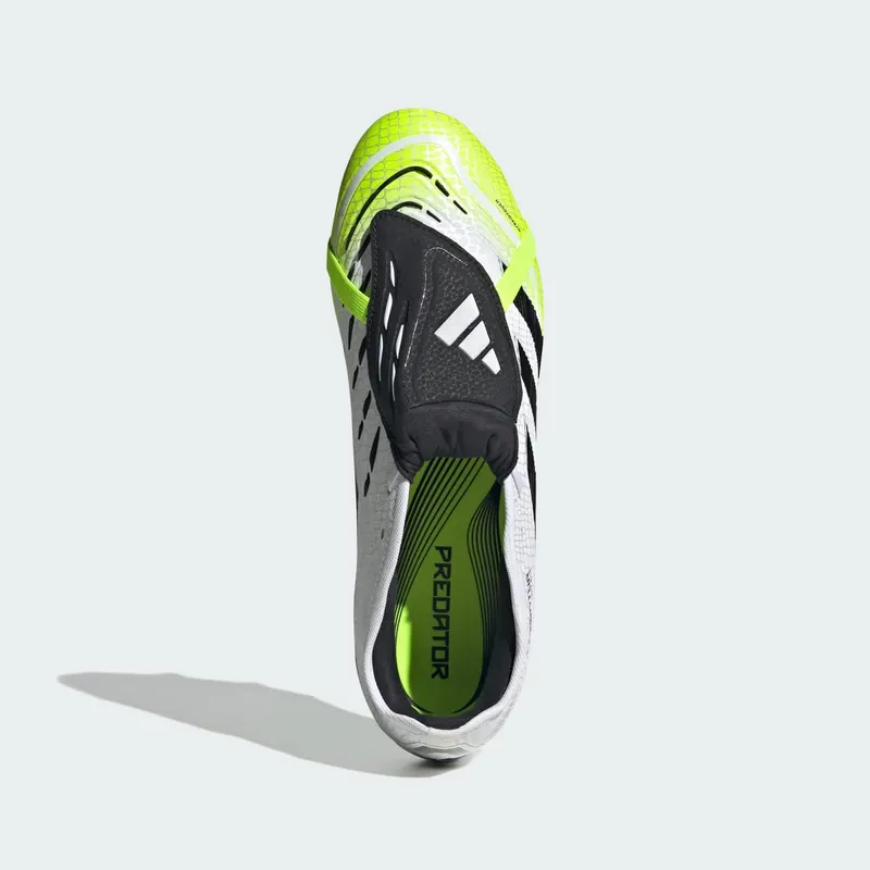 adidas Predator Pro Fold-over Tongue Soft Ground Boots “Cloud White / Core Black / Lucid Lemon” (JS4077)