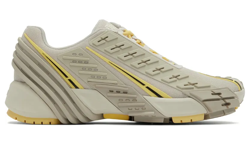 Diesel Beige & Yellow S-Prototype Low-Top Sneakers (Y02876P4462H9013)