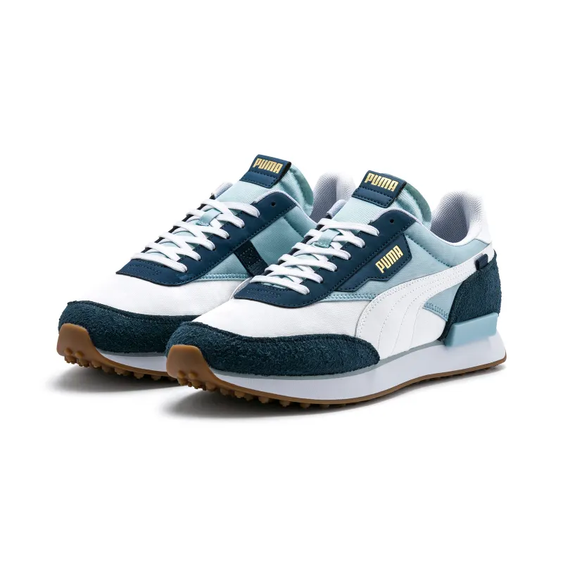Puma Future Rider Game On White Aquamarine Denim Puma White/Aquamarine-Dark Denim (371320-01)