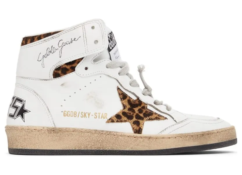 Golden Goose White Leopard Sky Star (F00230.F002193.10805)