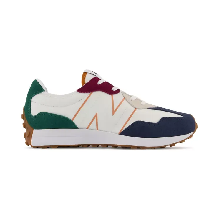 New Balance 327 Natural Indigo Green Maroon Gum (GS) (GS327HH1)
