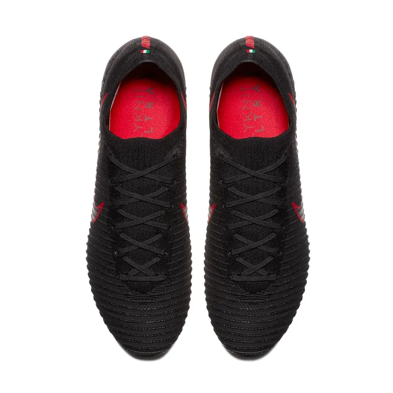 Nike Mercurial Vapor Flyknit Ultra FG Black Red Black/Black-University Red (AH5516-006)