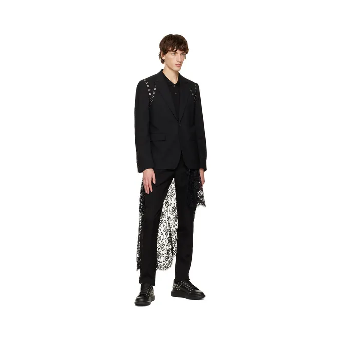 Alexander McQueen Black Larry 1081 BLACK/SILVER (730079WHQYW) (5)