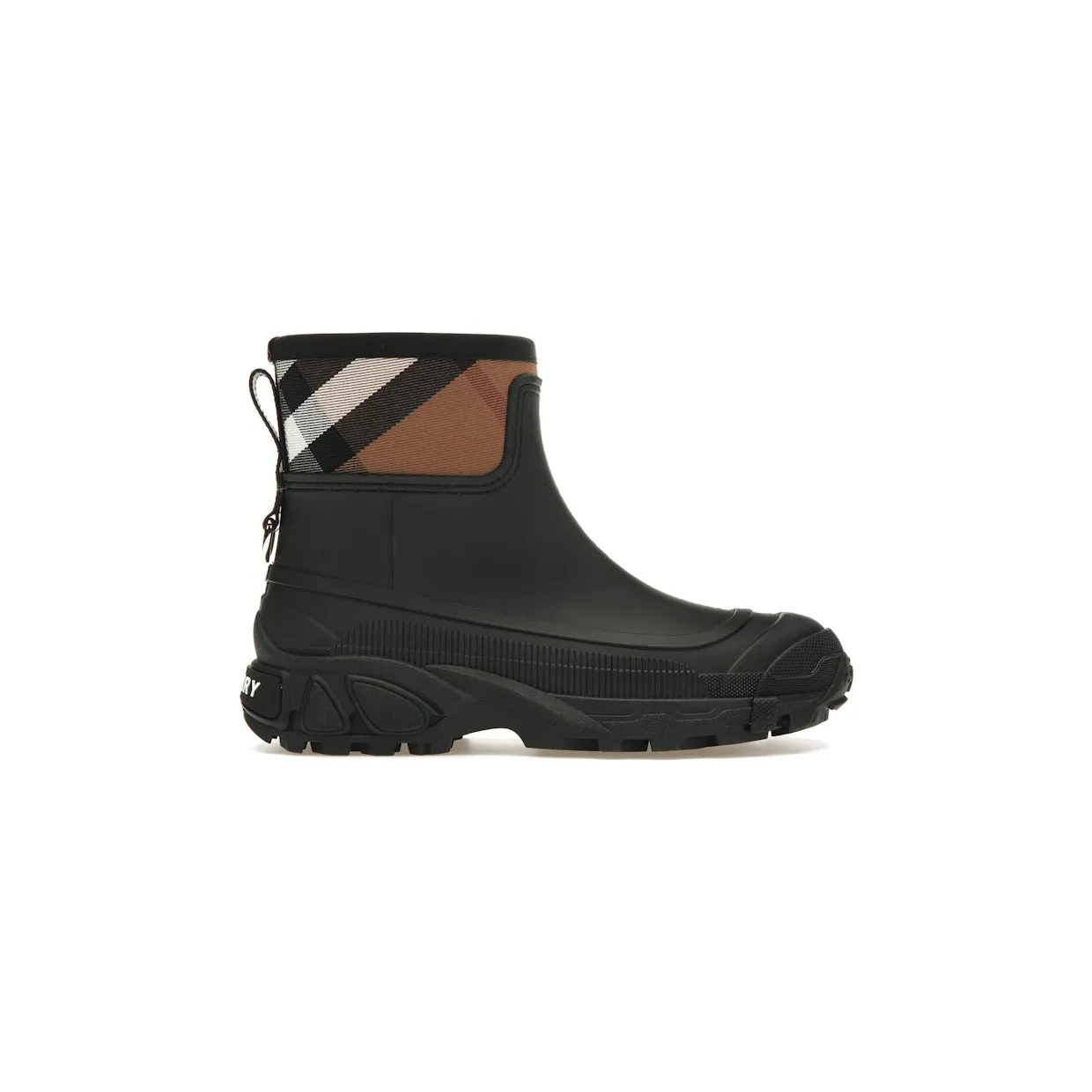 Burberry House Check Rain Boots Black Archive Beige (8048043)