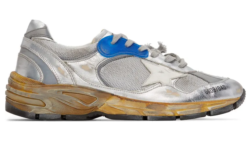 Golden Goose Dad-Star Silver White Blue Grey (GMF00199F00121170137)