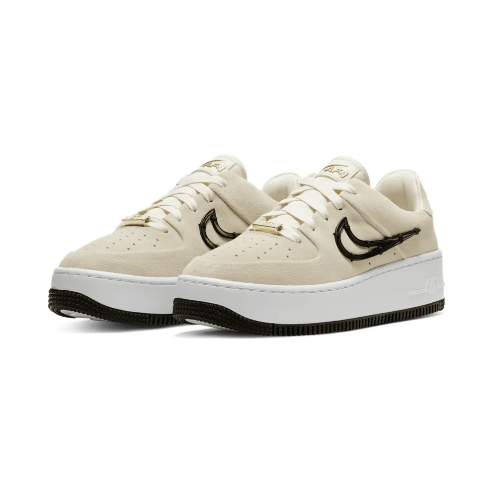 Nike Air Force 1 Sage Low LX Light Cream Black (W) Light Cream/Black-Metallic Gold (CI3482-200)