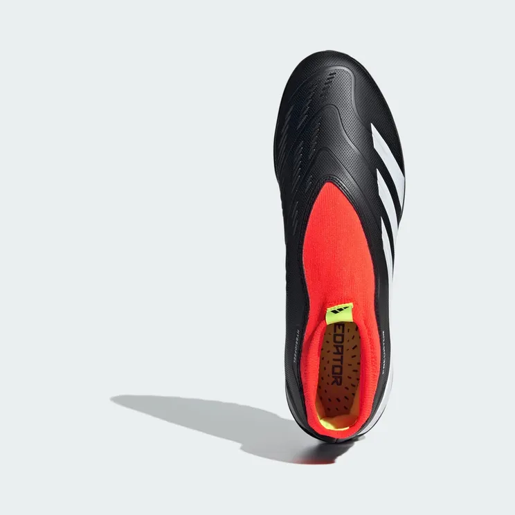 adidas Predator 24 League Laceless Turf Core Black Cloud White Solar Red (IG7715)