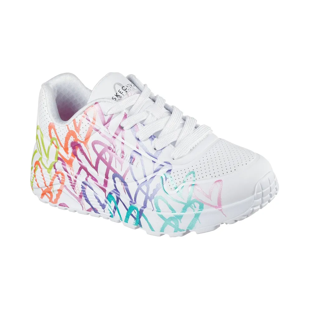 Skechers JGoldcrown: UNO Lite – Metallic Joy Sneaker White