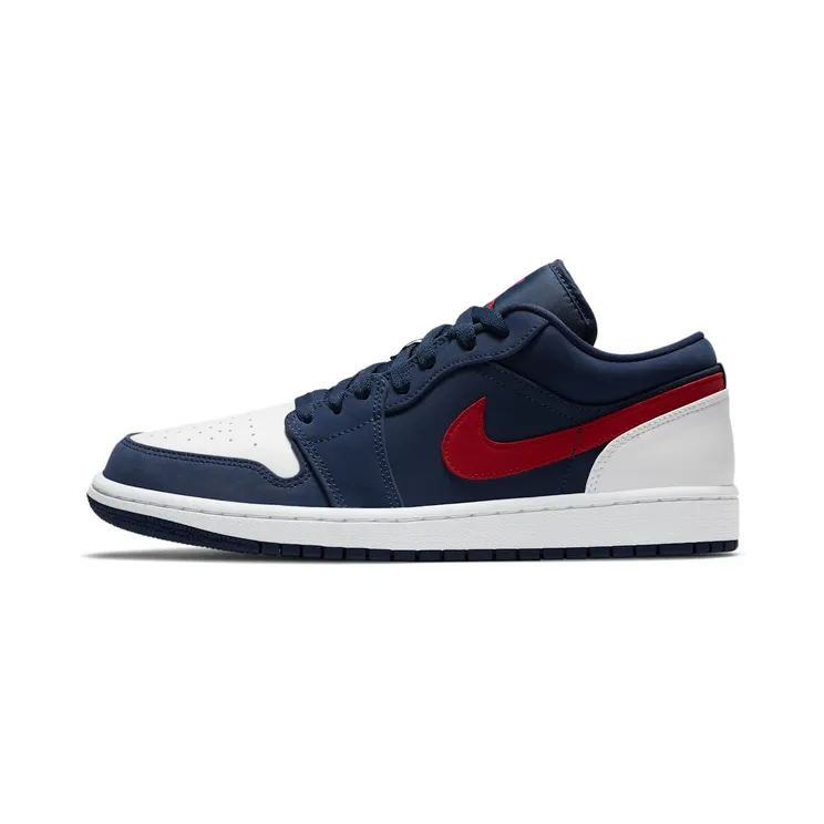 Air Jordan 1 Low ‘USA’ “Midnight Navy / White / University Red” (CZ8454-400)