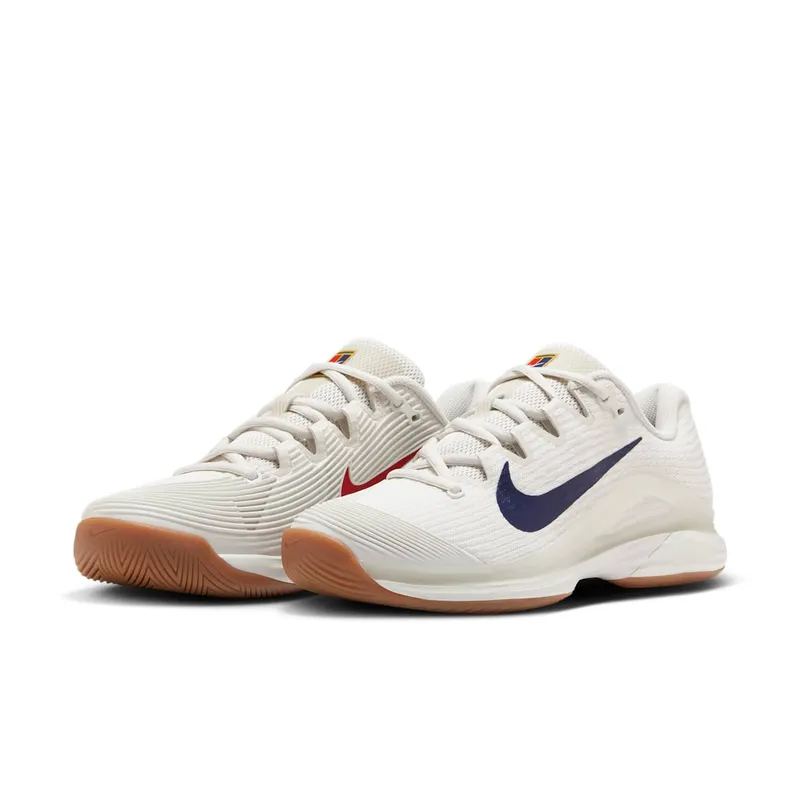 Nike Court Air Zoom Vapor 12 HC Summit White Phantom Gum Medium Brown Binary Blue (FV5554-101)