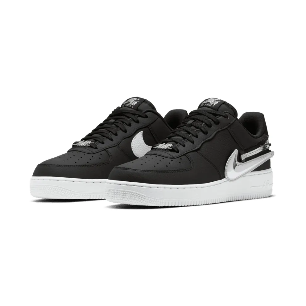 Nike Air Force 1 Low Zip Swoosh Black Black/White (CW6558-001)
