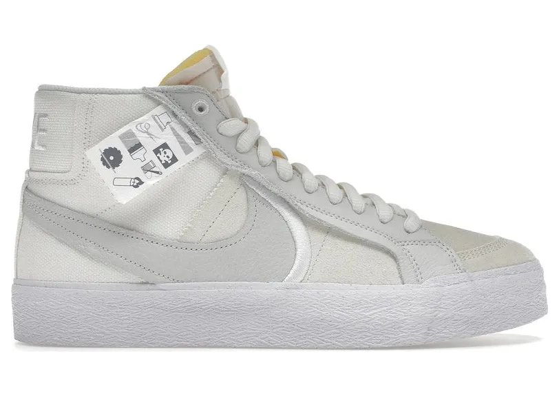 Nike SB Blazer Mid Warning Label Summit White (DZ7587-110)