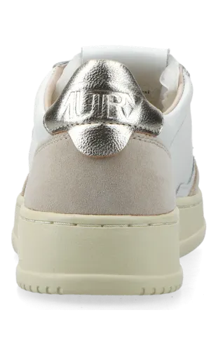 Autry Medalist Low W (leat / suede white / gold) – AULWLS75 (4)