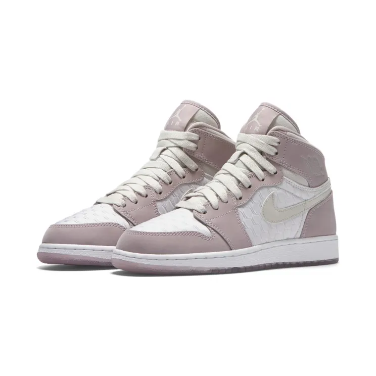 Air Jordan 1 High GS Heiress “Light Bone / Plum Fog / White” (832596-025)