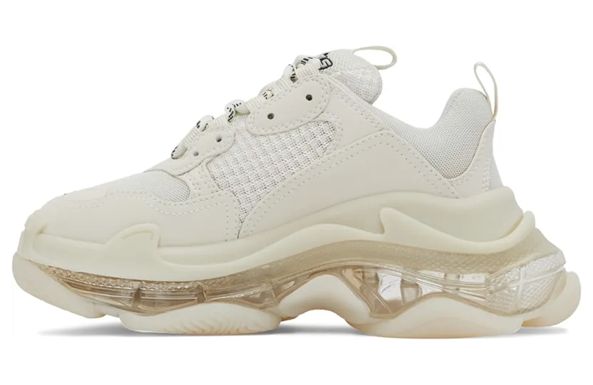 Balenciaga Tan Clear Sole Triple S Sneakers (544351 W2GA1) (3)
