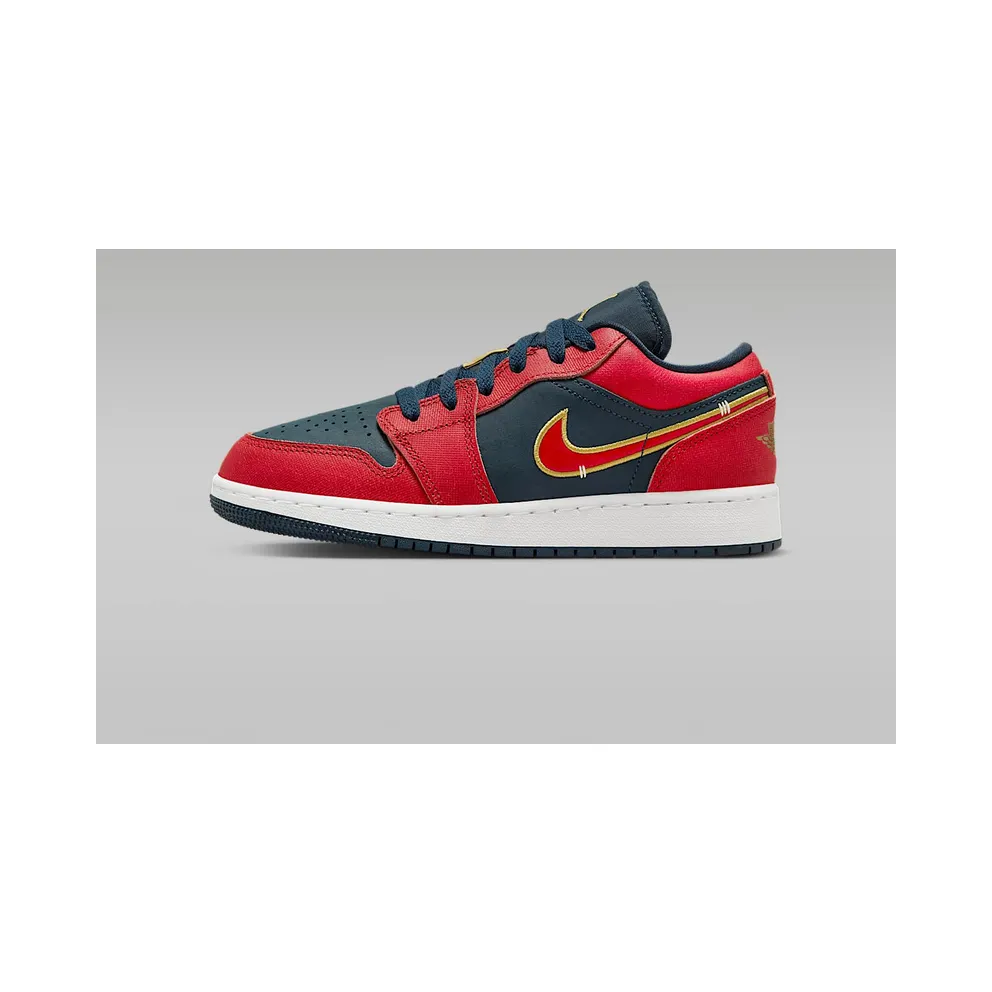 Jordan 1 Low GS “Armory Navy Sport Red” (FQ7380-400)