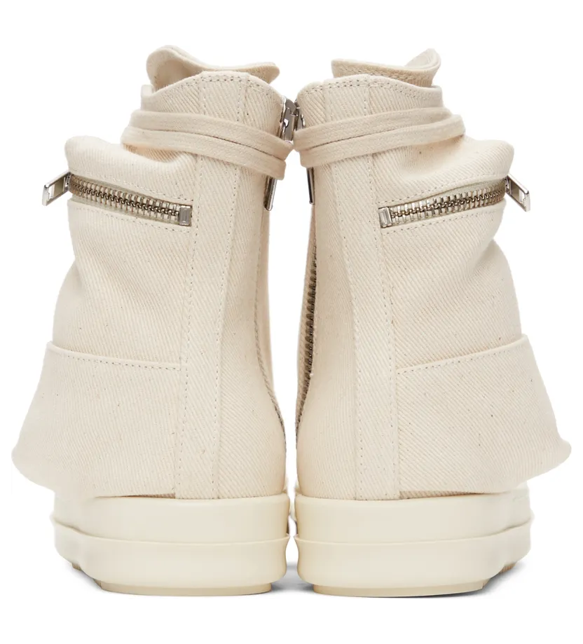 Rick Owens Drkshdw Beige Cargo Sneakers (DS01B7801 DMN) (2)