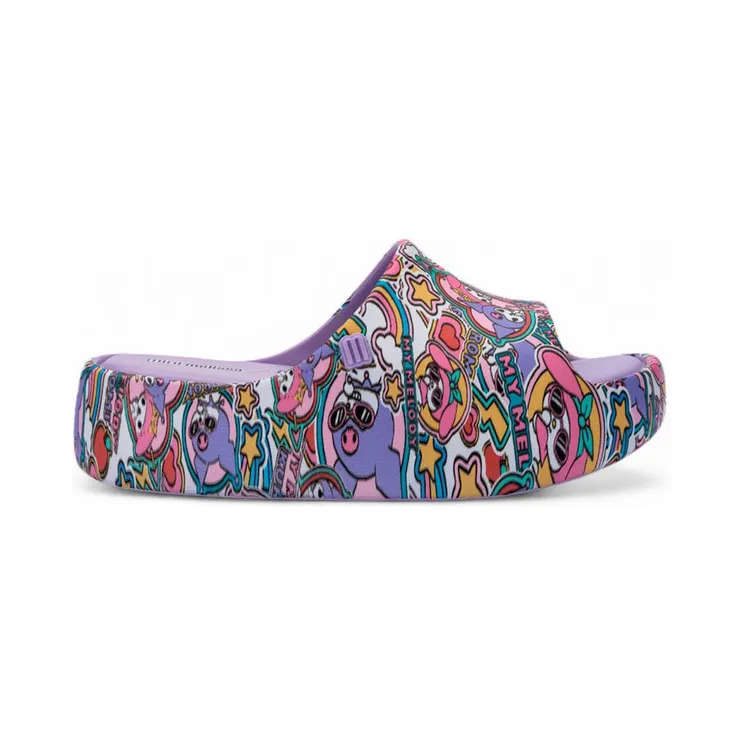 Melissa Mini Melissa Free Platform Slide Hello Kitty and Friends Lilac Yellow (37875-BS339)