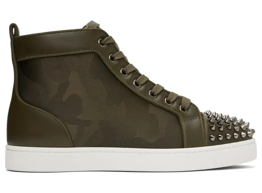 Christian Louboutin Brown Lou Spikes 2 Sneakers (3220707)