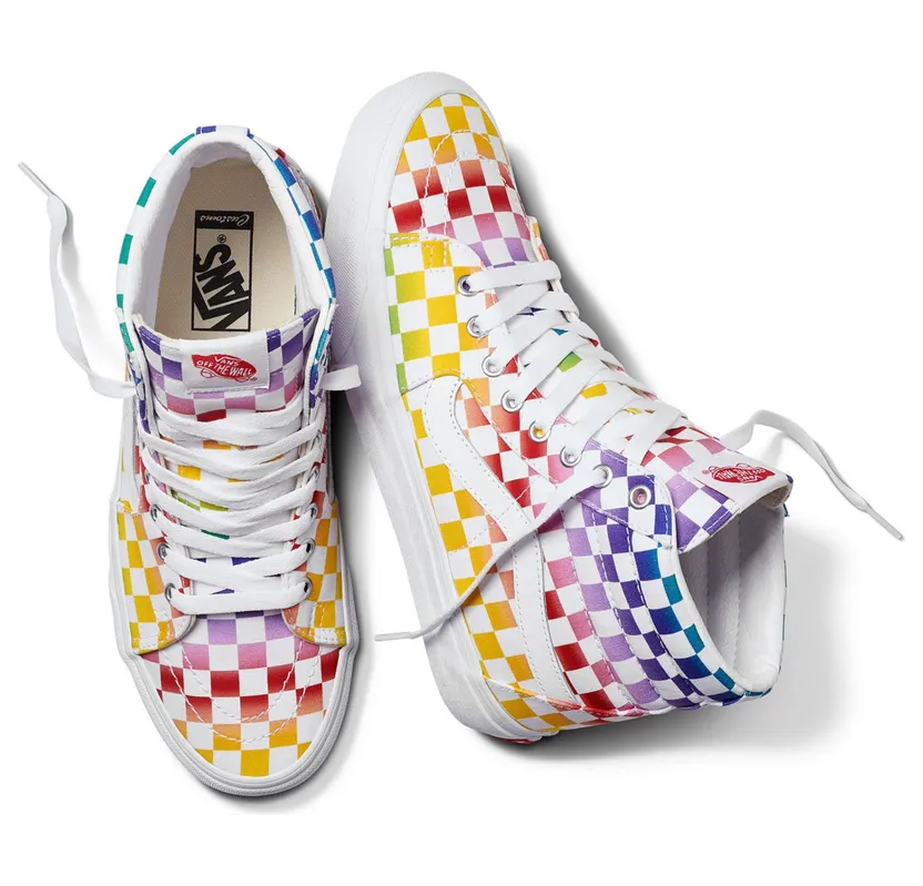 VANS Gepersonaliseerde Rainbow Checkerboard Sk8-hi Multicolour (VN0A3CST917)