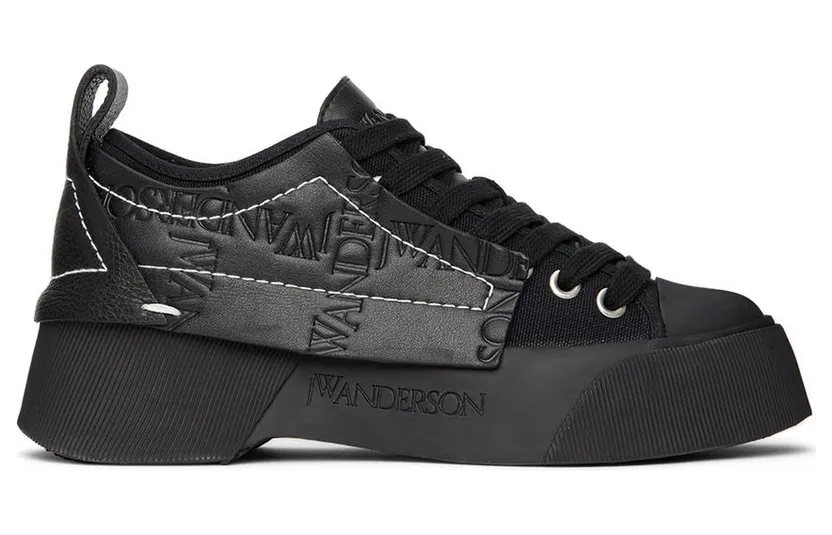 JW Anderson Black Chunky Low-Top Sneakers (ANW38000A 15028)