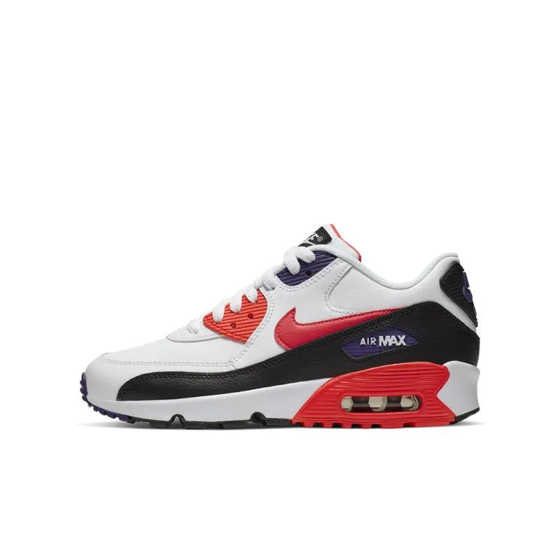 Nike Air Max 90 LTR White Crimson (GS) White/Crimson/Black (833412-117)