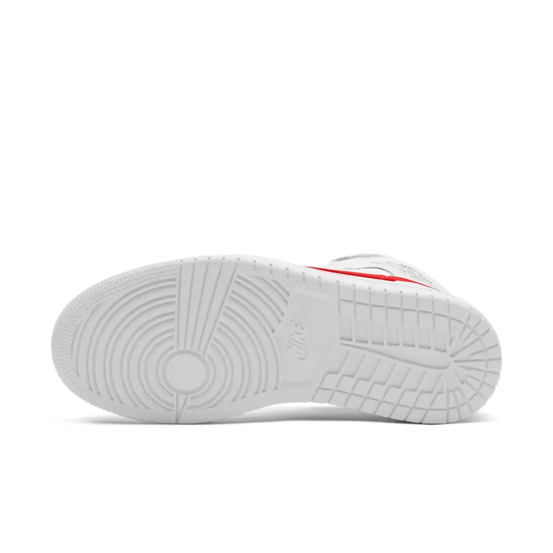 Air Jordan WMNS 1 Mid White Red (2020) (BQ6472-106)