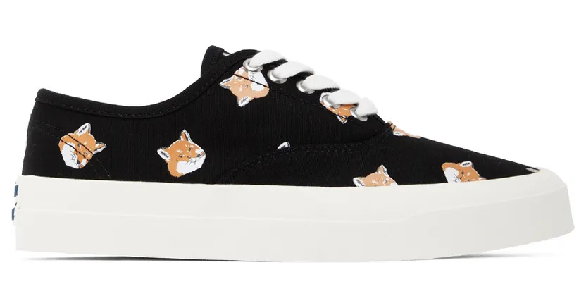 Maison Kitsuné White Fox Head Sneakers (DU04705WW9001)