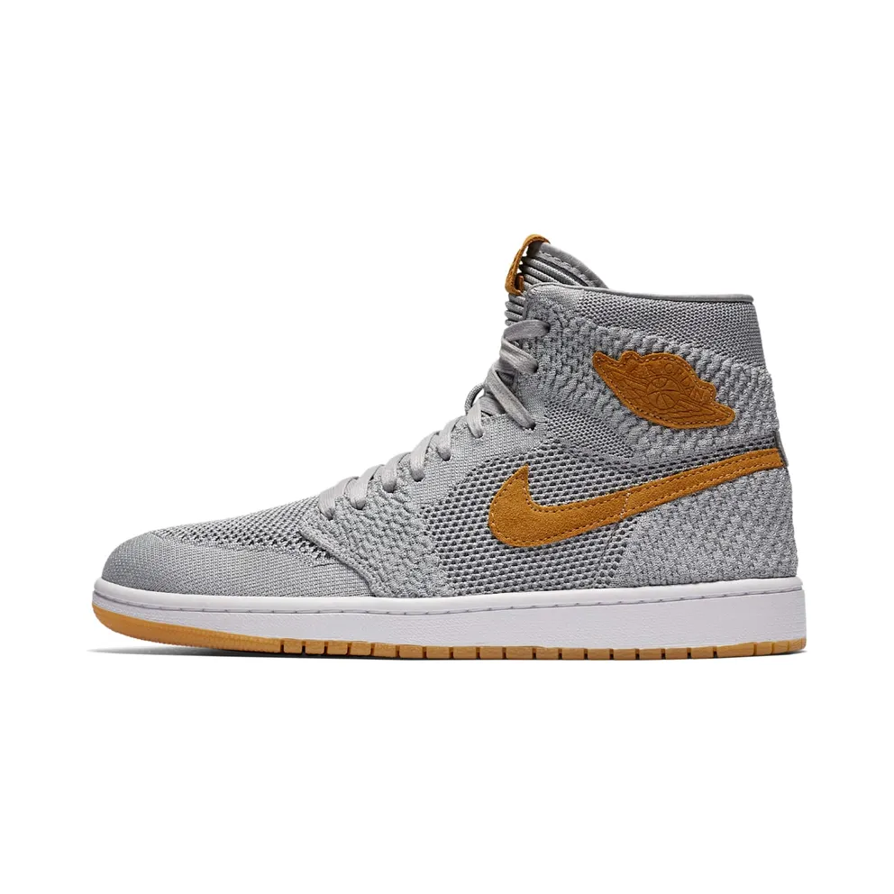Air Jordan Nike AJ I 1 Retro High Flyknit Wolf Grey (2017) (919704-025)