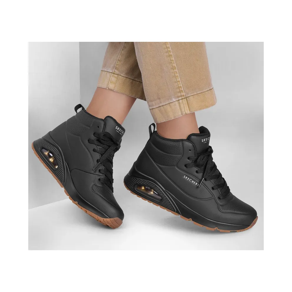 Skechers UNO – Stand High – Black – “Black” (177097 BBK)