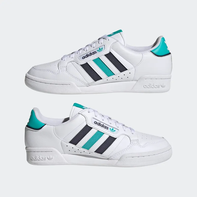 adidas Continental 80 Stripes Cloud White Shadow Navy Semi Mint Rush (GW1705)