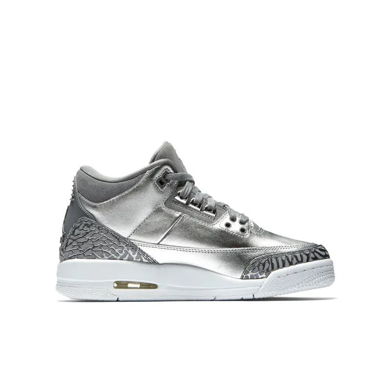 Jordan 3 Retro Premium Heiress Metallic Silver (GS) Metallic Silver/Cool Grey-White (AA1243-020)