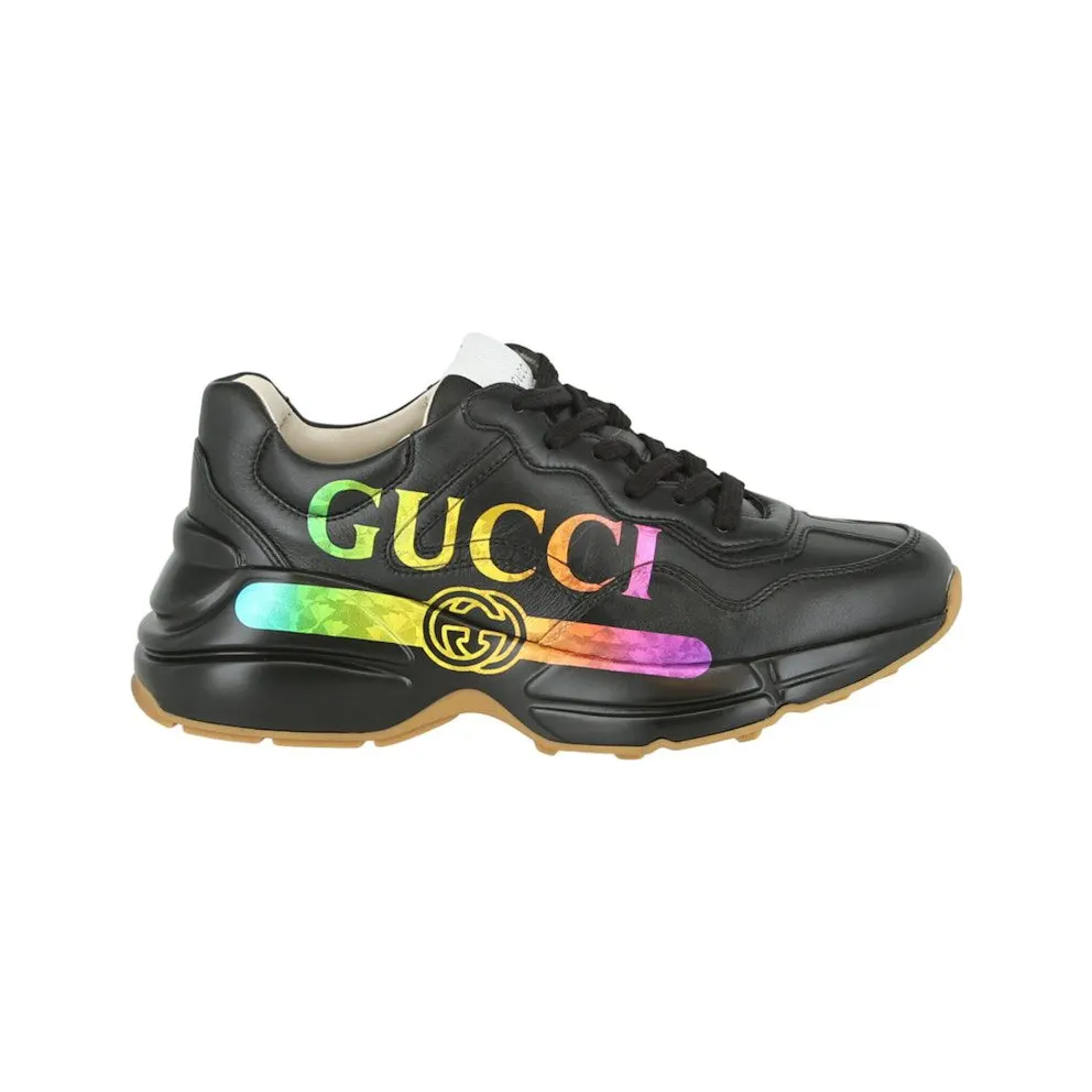 Gucci Rhyton Rainbow Logo Sneaker Black (553608 DRW00 1000)