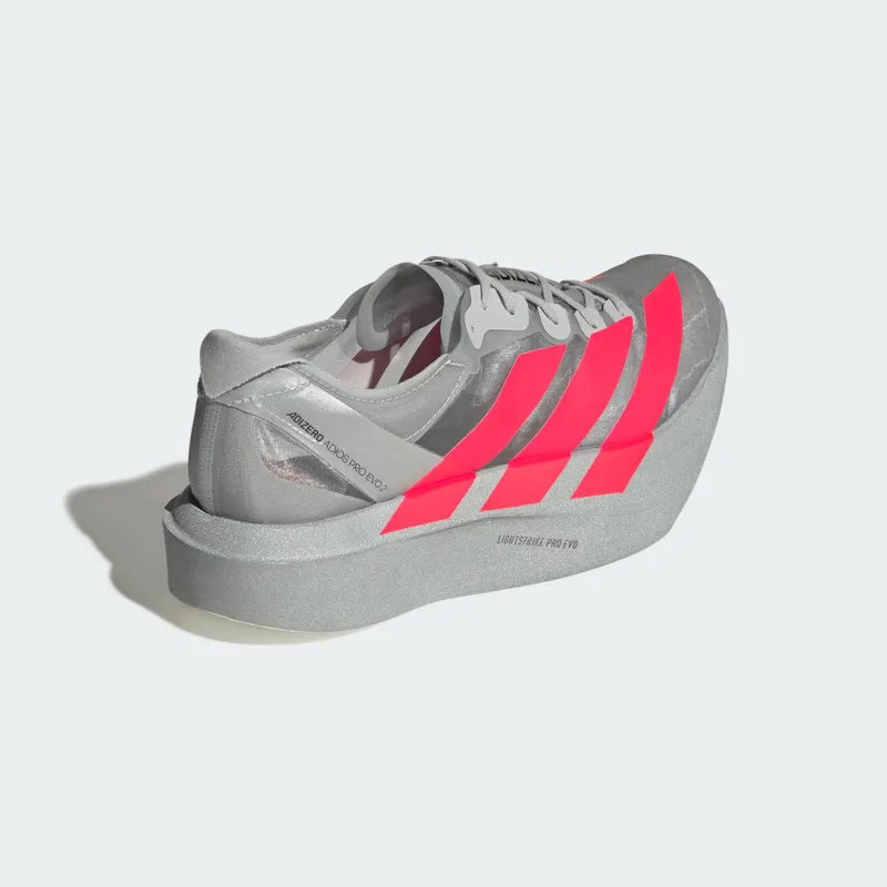 Adidas Adizero Adios Pro Evo 2 Silver Metallic / Lucid Red / Grey Two (JR7259)