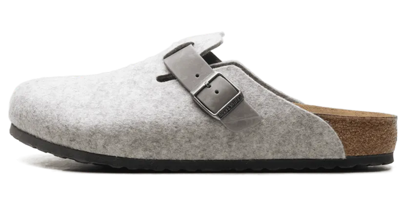 Birkenstock Boston Natural Leather Felt “Light Gray” (1026149)