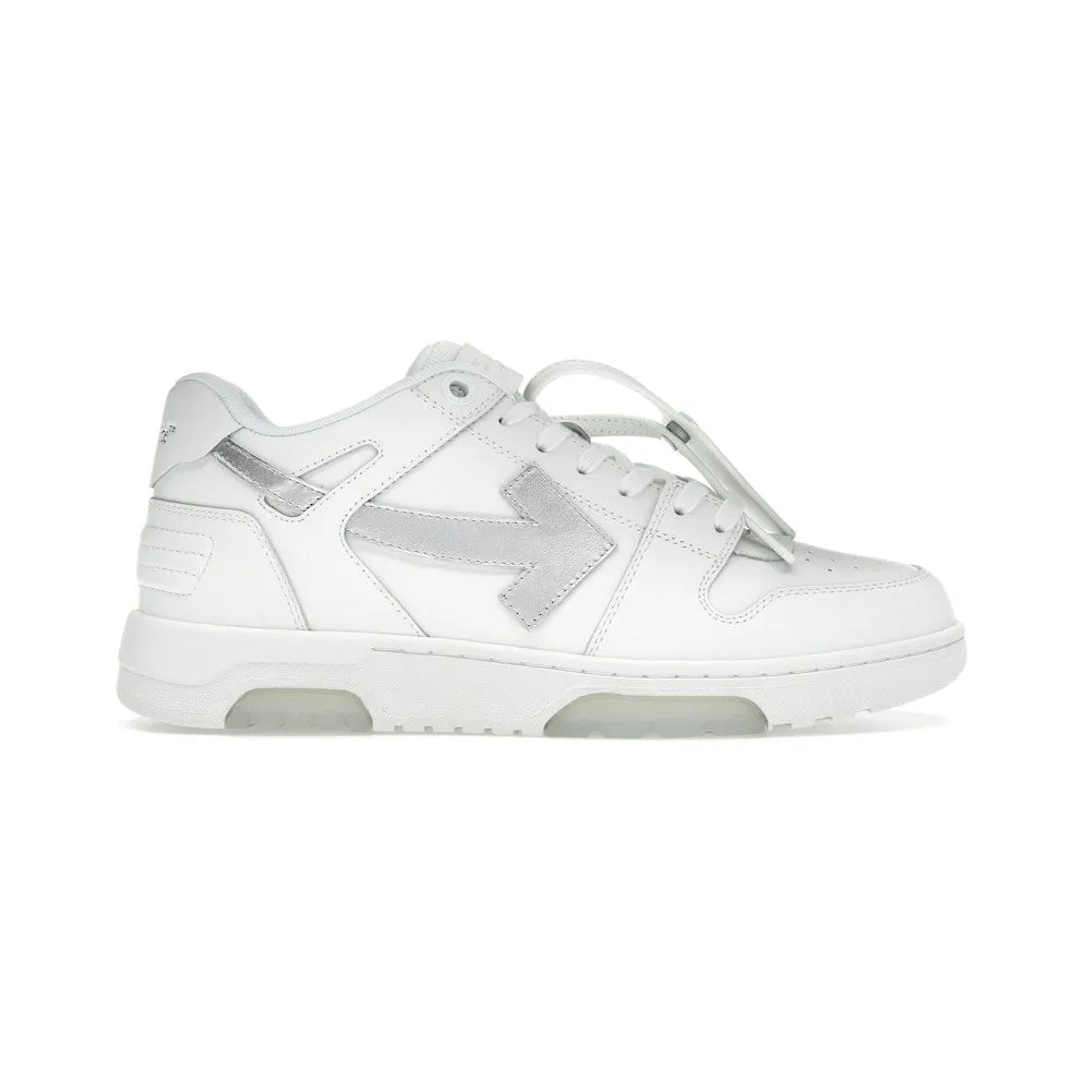 OFF-WHITE Out Of Office OOO Low Tops White Silver (OMIA189F23LEA0090172)