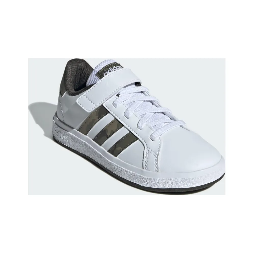 adidas Grand Court 2.0 Kids Cloud White / Olive Strata / Shadow Olive (IG1235)