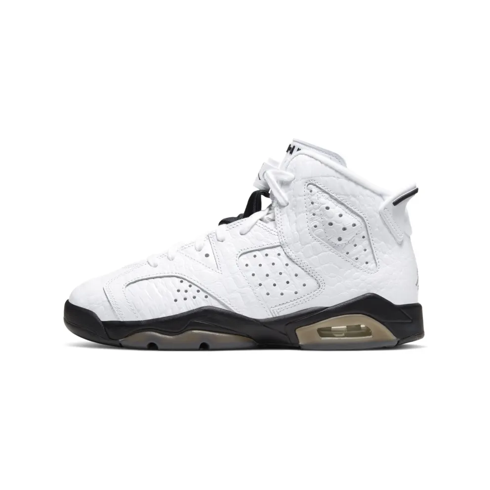 Jordan 6 Retro Alligator (GS) Neutral Grey/Black-White (384665-110)