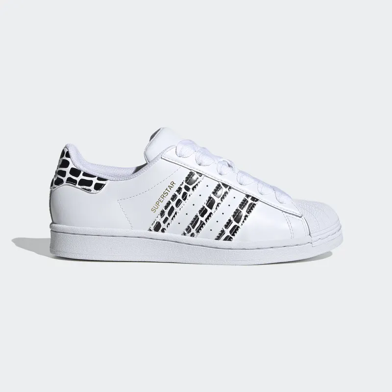 adidas Superstar White Leopard Stripes (W) Cloud White/Gold Metallic/Core Black (FV3452)