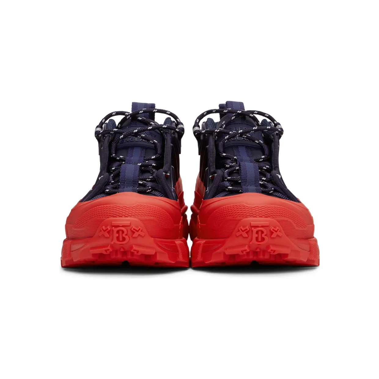 Burberry Navy & Red Arthur Sneakers (8045537) (2)