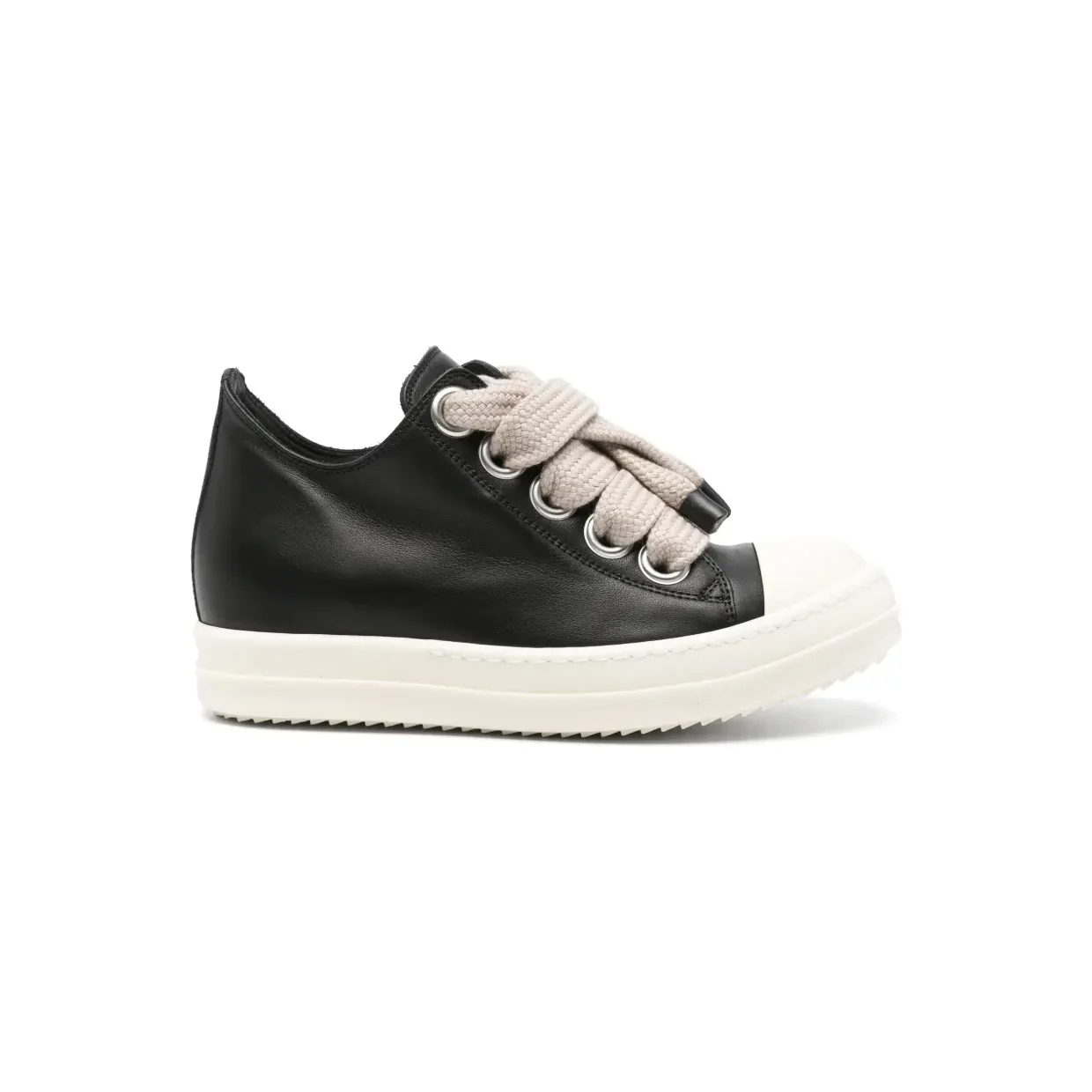 Rick Owens Leren met oversized veters “Black” (RP02F5883LCOW2)