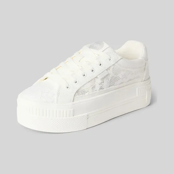 Buffalo Sneakers met plateauzool en kant model ‘PAIRED BLOOM’ (1636161)