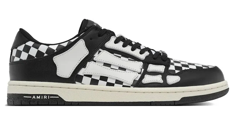AMIRI Skel Top Low Checkered Black White (AMFOSR1032-099)