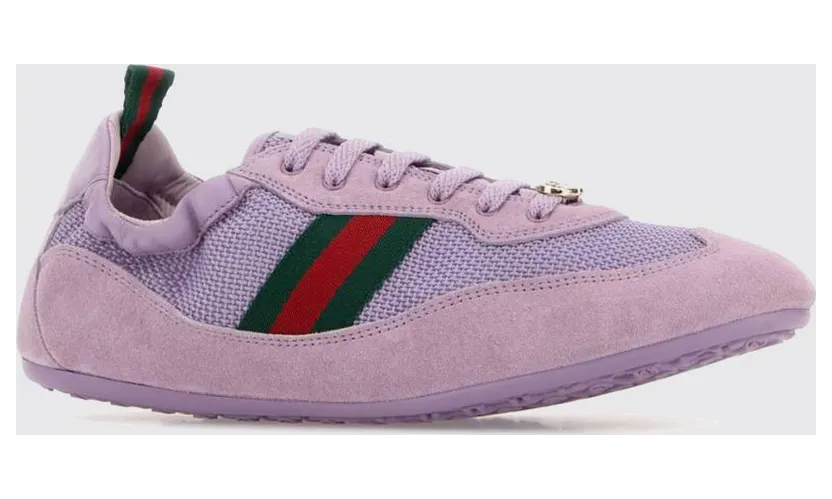 Gucci Shift Suede and Mesh Sneakers Grey (857963AAF1Z5356)