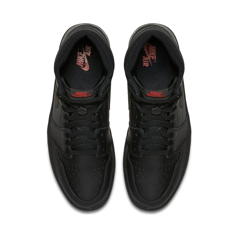 Jordan 1 Retro High OG Black Black/University Red (555088-022)