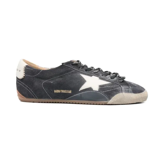 Golden Goose True-Star aus dunkelblauem Wildleder mit weißem Nappaleder-Stern und Fersenlasche (GMF00922F008370)