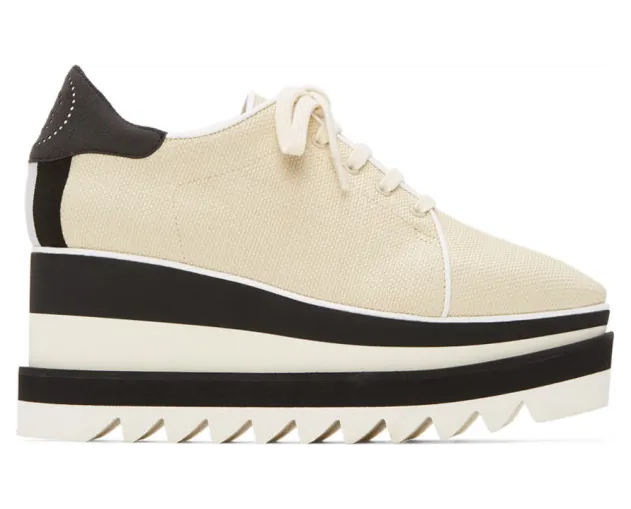 Stella McCartney Beige Linen Sneak-Elyse Sneakers (800121N0086)