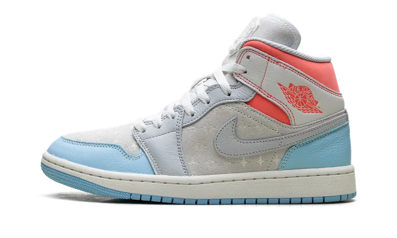 Air Jordan 1 Mid “White/Light Blue/Pink” (IM7420-133)